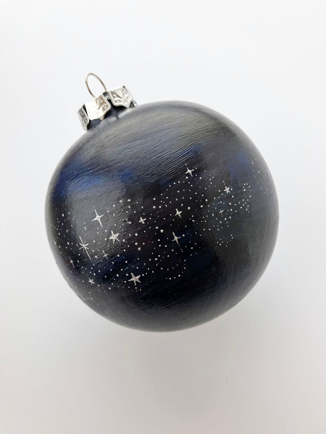Hand Painted Ceramic Ornament #7 - Star Gazing, Round Ornament