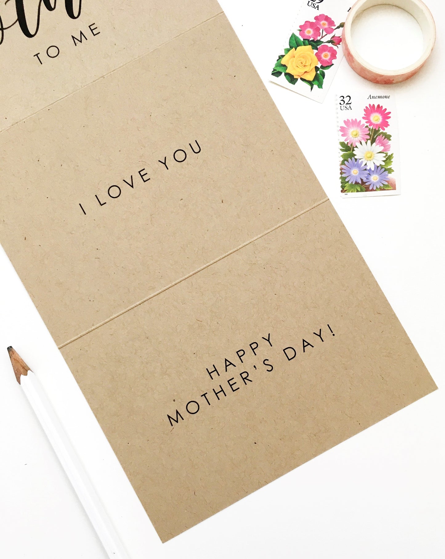 Like A Mother To Me Tri-Fold Card