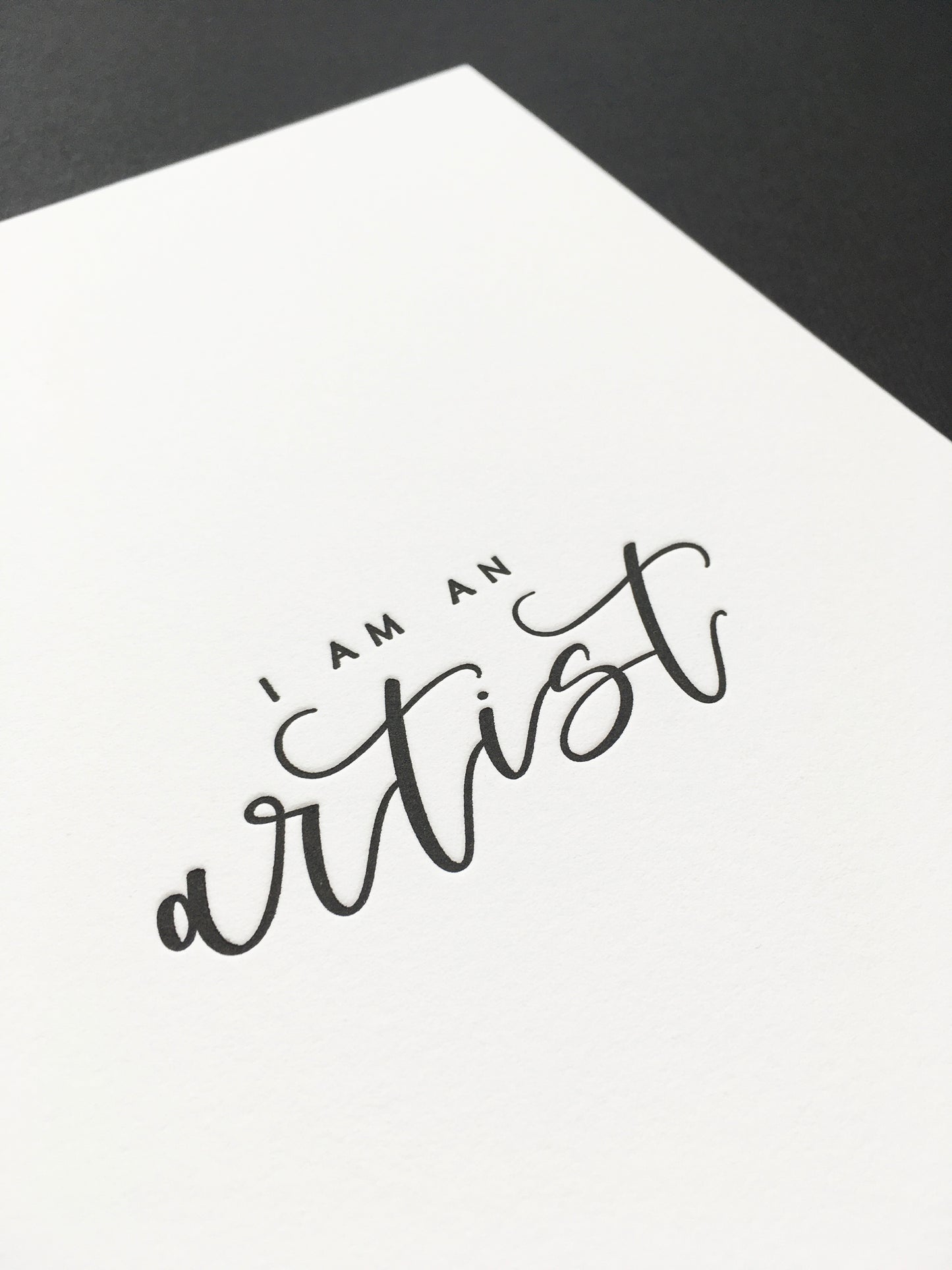 I Am An Artist Interactive Letterpress Print - Add Your Own Mark!