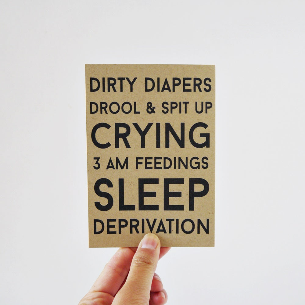 Dirty Diapers Surviving 1st Father's Day Card - Tri-Fold