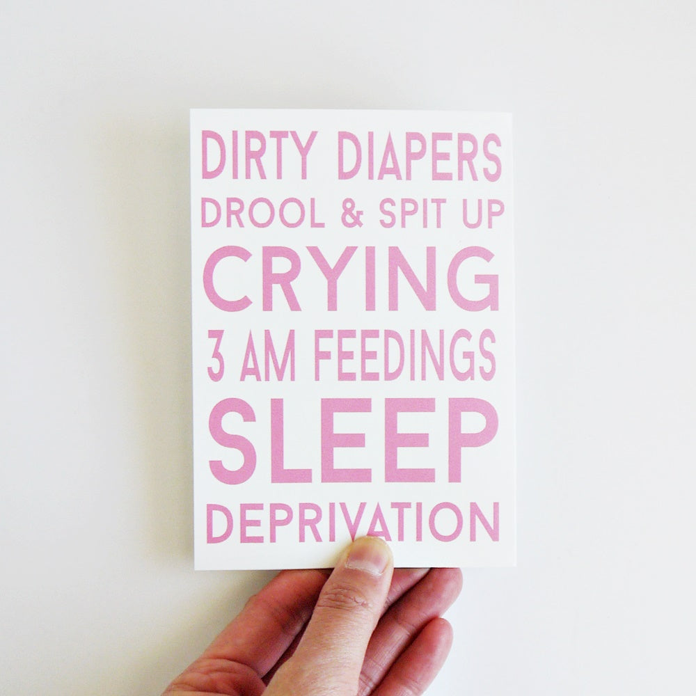 Dirty Diapers Surviving 1st Mother's Day Card - Tri-Fold