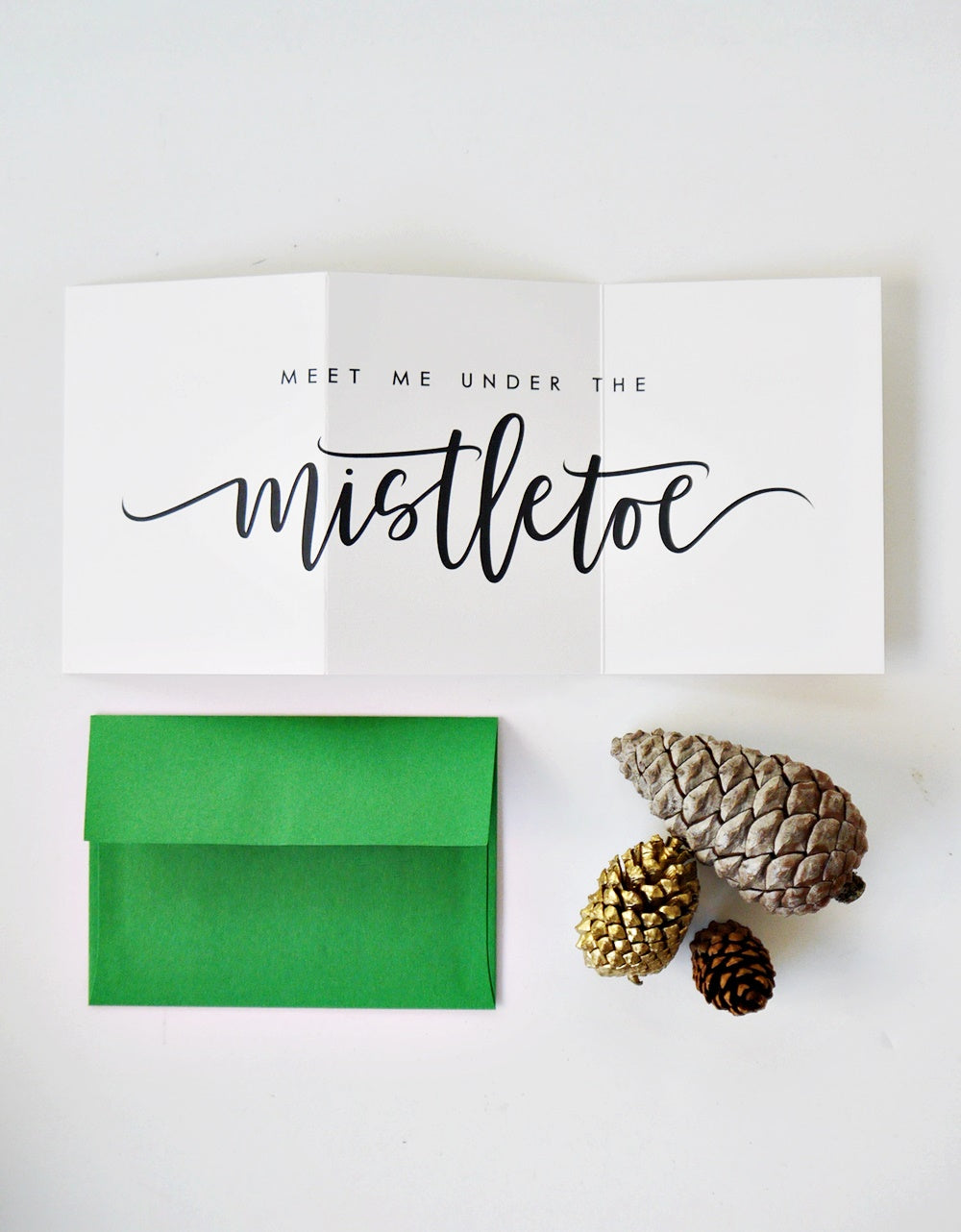 Meet Me Under The Mistletoe Tri-Fold Card