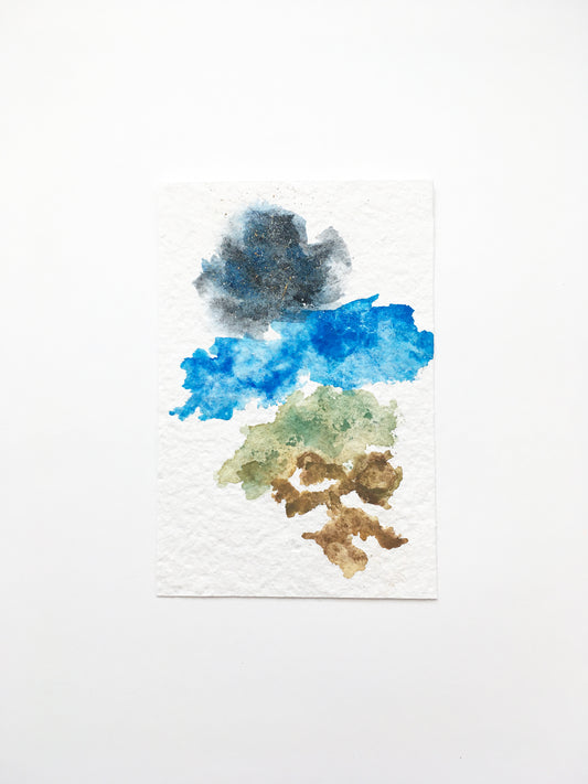 Earth, Sea, Sky | Pay-What-You-Wish - Original Abstract Watercolor Painting